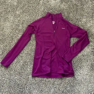 Rebook purple athletic top 3/4 zip